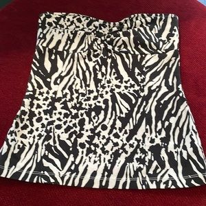 Zebra print tube top NWOT
